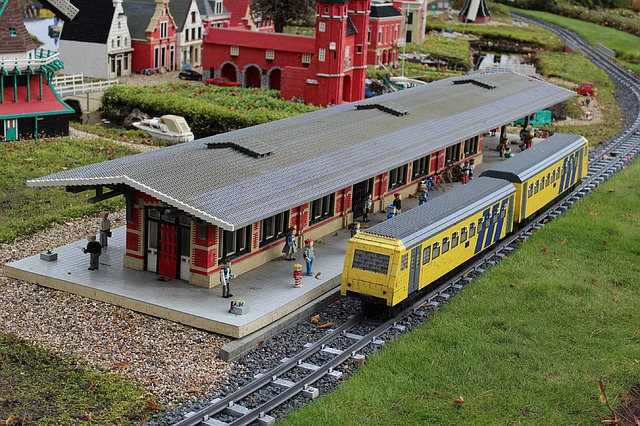 Lego město s nádražím